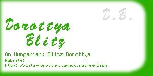 dorottya blitz business card